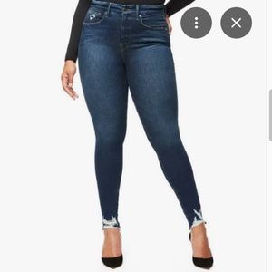 Good American Good Waist Jeans Skinny Distressed